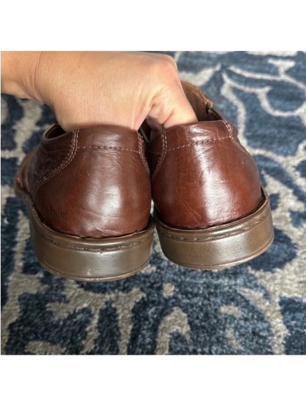 Josef Seibel Men’s Douglas Leather Slip on Loafers/Shoes Size 11 EU 44 Brown